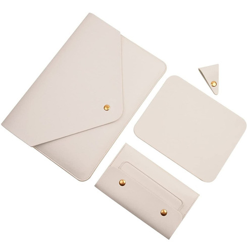 Funda Con Estuche Para Laptop 15 -16  + Mousepad | Blanco