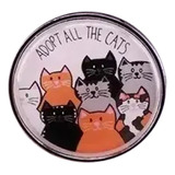 Pin Metálico Gato Adopta Caja Roja Adopción Kawaii Regalo