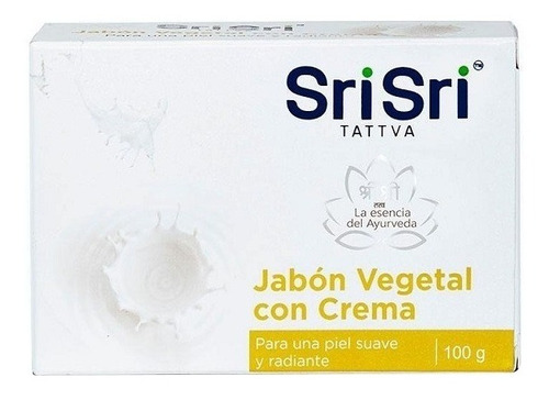 Jabon Vegetal Srisri Con Crema De Leche X 100 Gr.