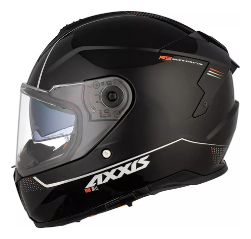 Casco Moto Integral Axxis Hawk Sv Solid A1 Negro - Fas