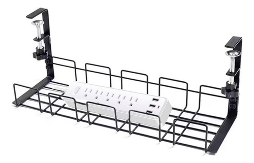 Bandeja Gestión Cables Escritorio Soporte Extraibles 40×15cm