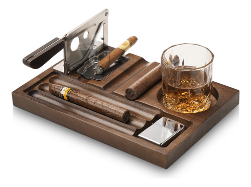 Lazysenpai Cigar Accessories Cenicero Y Cortador De Puros (0