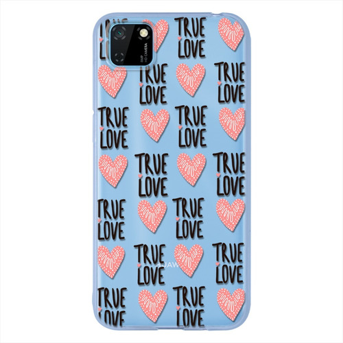 Funda Huawei Antigolpes Patrón De Corazones True Love