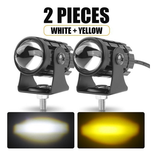 Par Faro Led Exploradora Laser Blanco Amarillo Moto Coche60w