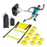 Kit Fitness Funcional Escalera + Paracaidas + Conos Entrenar