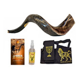 Shofar De Chifre Antilope + Livro + Capa - 60 A 64 Cm