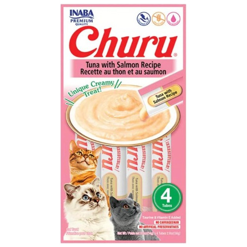 Churu Golosina Para Gatos Snack Lamible Atun Y Salmon 24 Pz