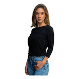 Blusa Mujer Manga Larga Basica Casual 