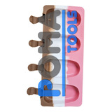 Molde De Silicona Para Helado Palito Freezer Paleta X4 Mdw