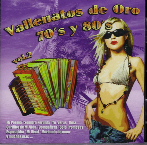 Vallenatos De Oro 70s Y 80s Vol 2 | Cd Música Nuevo 