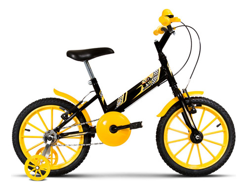Bicicleta Infantil Masculina Aro 16 Com Paralama E Rodinhas