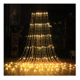 Cortina De Hadas De Navidad Icicle Con Luces Led 3x3m 320led