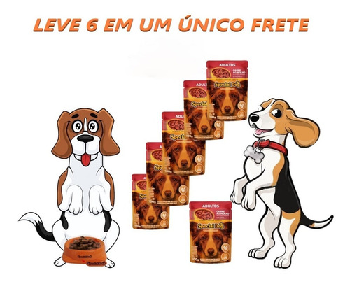 Sachê Special Dog Adulto Carne Ao Molho 100g - 6 Unidades