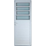 Porta Social, Pal, Basc De Alumínio 210x070 Branco L 25 Prem