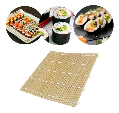1 Esteiras Sudare Bambu Enrolar Sushi Oriental 24 Cm Grande