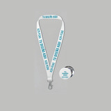 Lanyard Y Foto Botón Pequeño Personalizado 25 Piezas