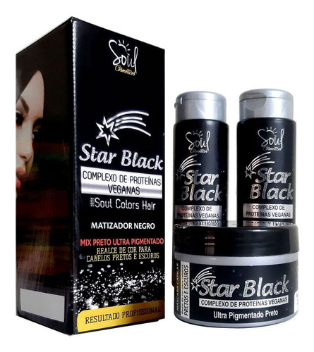 Kit Matizador Capilar Star Black - 3 Produtos