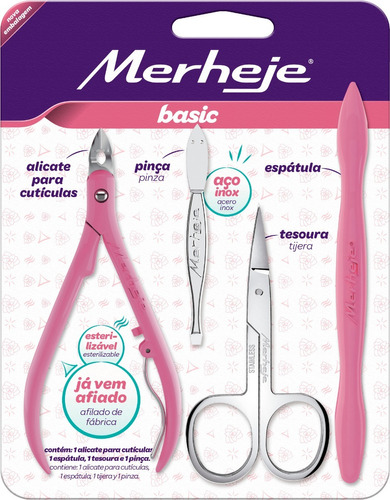 Kit- Profesional Elite Merheje Basic - Manicura- 4 Piezas!