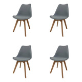 Silla Tulip Eames Con Almohadon X4 Blancas - Envió Gratis!