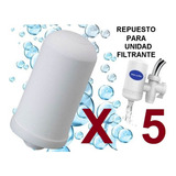 5 Repuestos De Filtro Purificador Agua Cerámico Para Canilla