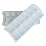 Cubeteras Plasticas Hielo Flexible Apilable Pack 2 Unid. Color Blanco