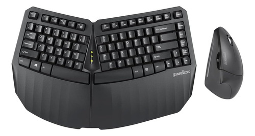 Periduo-813b Us, Teclado Compacto Ergonómico Inalámbrico Y M