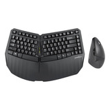 Periduo-813b Us, Teclado Compacto Ergonómico Inalámbrico Y M