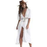 Beach Outings For Women. Kimono Woman Beach. Pareos