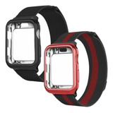 2 Correas Con Case Protector De Pantalla Para Apple Watch