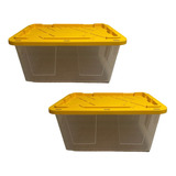 Caja Almacenamiento Greenmade 102 Lts Transparente 2pz