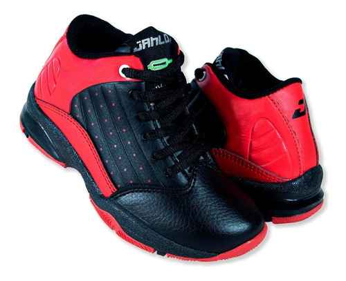 Tenis Niño Janlo 588 Negro Basquetbol Moda Casual 15 Al 17.5