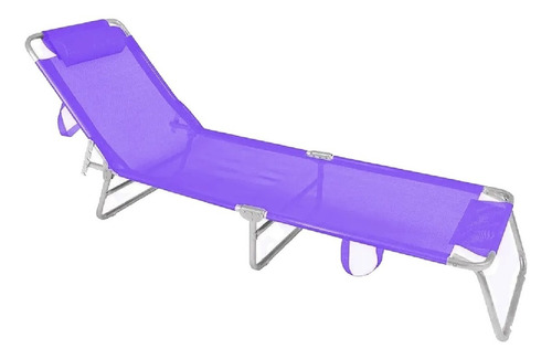 Reposera Cama Plegable Reclinable De Aluminio Botafogo