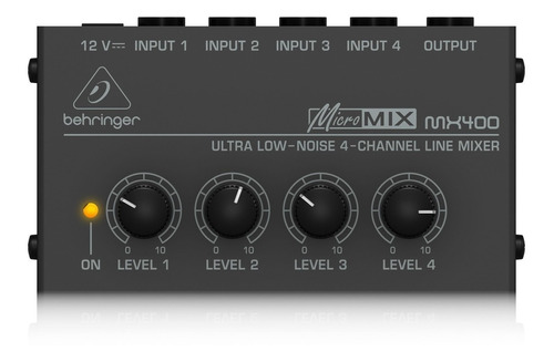 Micro Mixer Behringer Mx400 Mezclador De 4 Canales P