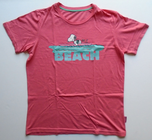 Playera Peanuts Beach Rosa 2022 Talla G Hombre