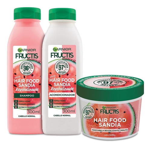 Fructis Hair Food Sandía Rutina Completa