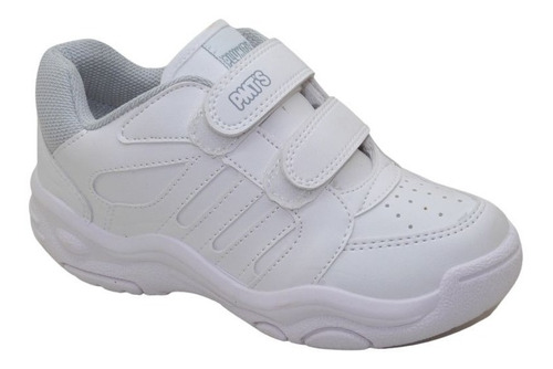 Zapatilla Escolar Colegial Plumitas  Num. 27/33  Blc Y Neg