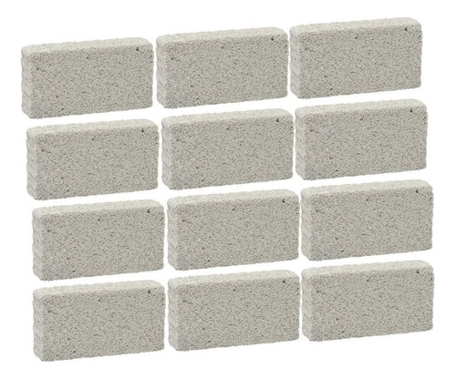 Pedra Pomes Natural Com 12 Unidades Cor Branco