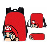 Mochila Super Mario Cartoon Anime Bolsa De Viaje Mario Bros