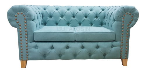 Chester Sillon Chesterfield 2 Cuerpos Pana Mica Antimancha