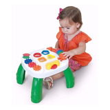 Mesa Infantil Play Time Para Bebe Verde E Branca Menino