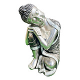 Figura Decorativa Grande Buda Reposando 70cm Feng Shui Zn 