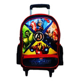 Mochila  Infantil Vingadores Bolsa Escolar Rodinhas Avengers