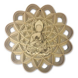 Cuadro Decorativo Mandala Buda Yoga En Madera