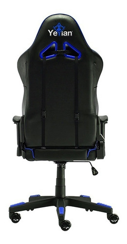 Silla Gamer Yeyian Cadira 1150 Ysgc1150a Reclinable Color Negro/azul Material Del Tapizado Cuero Sintético