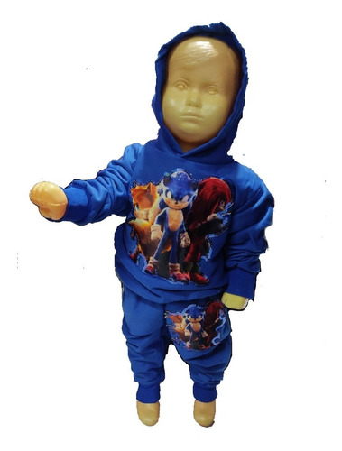 Conjunto Pants Y Sudadera Niños Con Luz Led Personaje Sonic