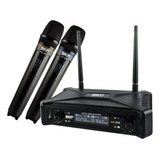 Microfono Inalambrico Skp Uhf 300d Doble De Mano 70 Metros