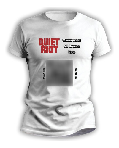 Remeras Sublimadas Hombre Mujer Con Qr Quiet Riot - 3241