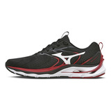 Tênis Masculino Mizuno Wave Dynasty 4 Cor Preto/vermelho - Adulto 42 Br