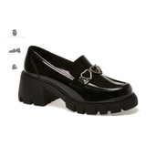 Zapato Dama Tacon 6.5cm Sintetico Negro 323-5843 Andrea