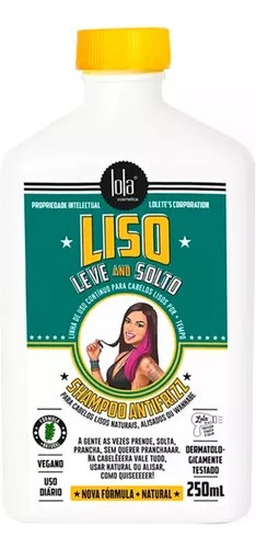 Lola Shampoo Liso Leve E Solto Anti Frizz Pelos Lacios